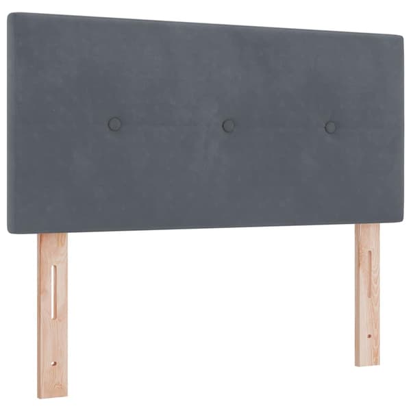 Huvudgavel Mörkgrå 80 cm Sammet