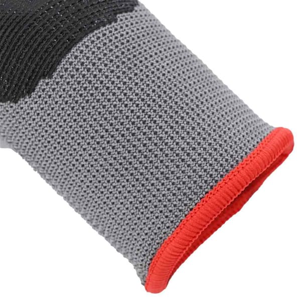 Arbetshandskar 12 pcs Grå och svart 7 / S Polyester