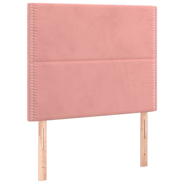 Ramsäng med madrass rosa 80x200 cm sammet