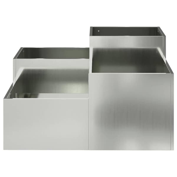 Trädgårdsplanterare Silver 100 x 100 x 48 cm Galvaniserat stål