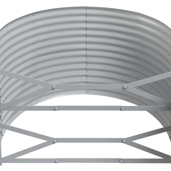Odlingslåda galvaniserat stål 322x100x68 cm grå