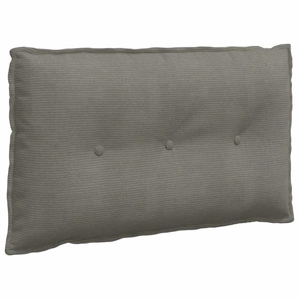Ryggkudde Ljusgrå 80 x 50 cm Kordread tyg