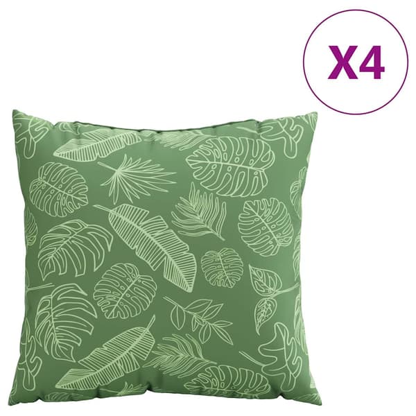 Spridda Kuddar Löv 4 pcs Bladmönster 60 x 60 cm Polyester Tyg