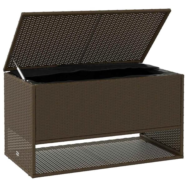 Kuddlåda utomhus brun 100x55x55,5 cm konstrotting