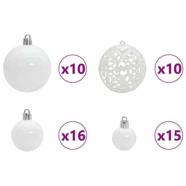 Julprydnad Set med 300 LED-lampor 120 pcs Vit Plast