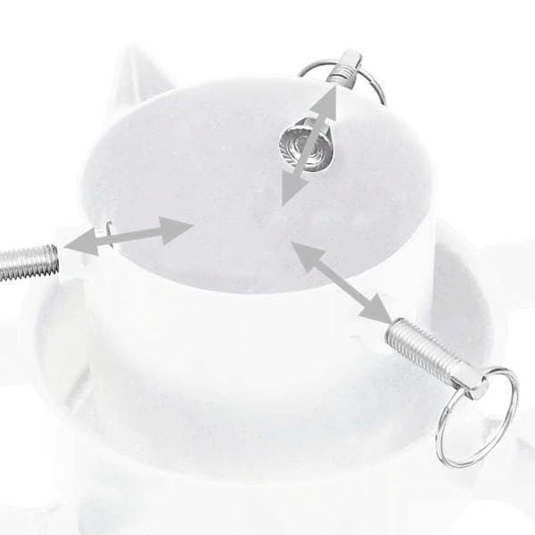 Julgransfot vit 47x47x13,5 cm