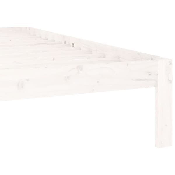 Sängram vit massiv furu 160x200 cm