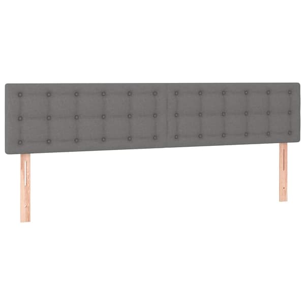 Ramsäng med madrass mörkgrå 120x190 cm tyg