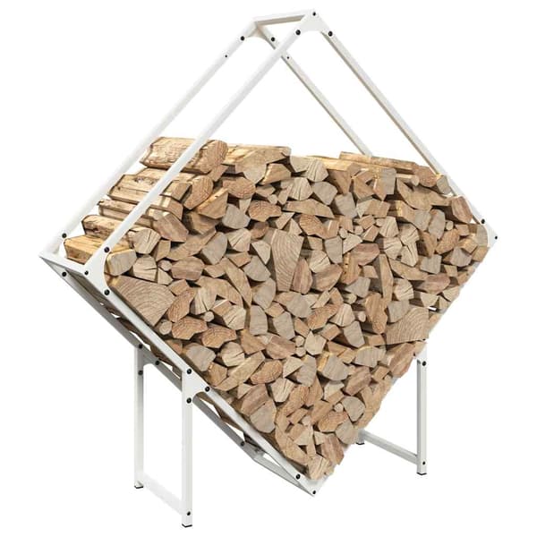 Vedställ vit 100x25x100 cm kallvalsat stål