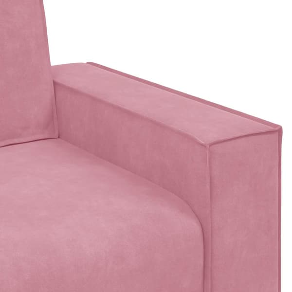Soffa 2-sits rosa 180x78x84 cm sammet