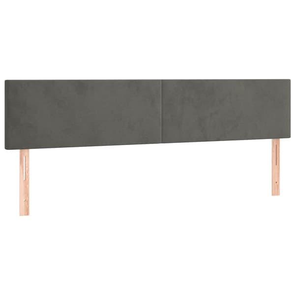 Ramsäng med madrass mörkgrå 120x190 cm sammet
