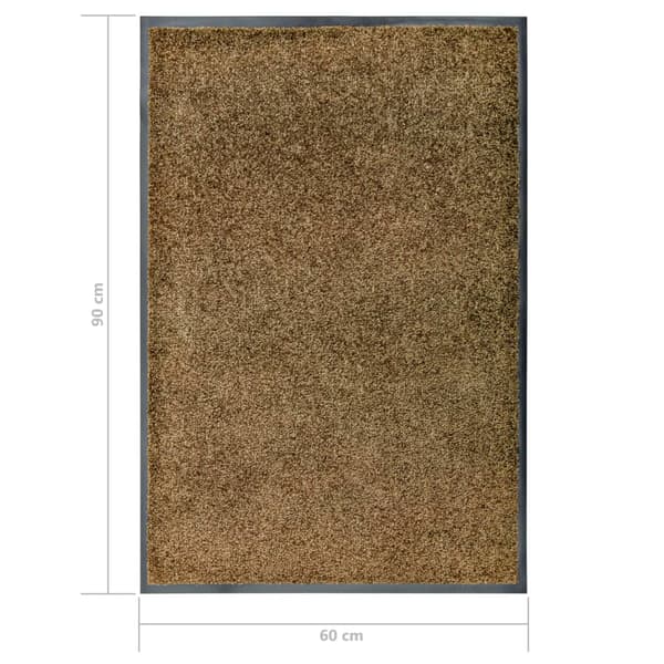 Dörrmatta tvättbar brun 60x90 cm