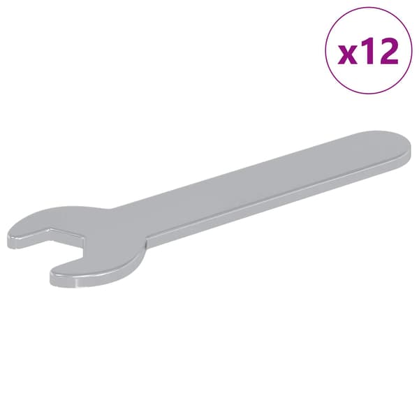 Blocknyckel 12 pcs Silver 10 mm Järn