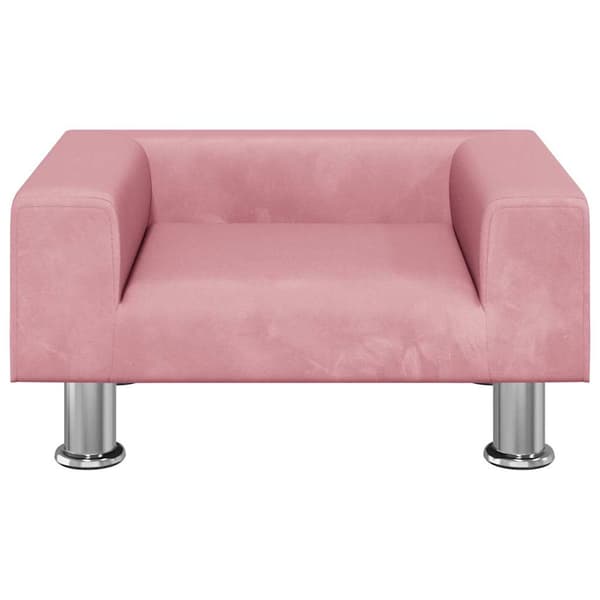 Hundbädd rosa 50x40x26,5 cm sammet
