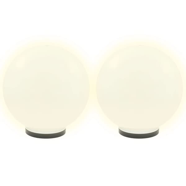 Globlampa LED set 2 st sfäriska 40 cm PMMA