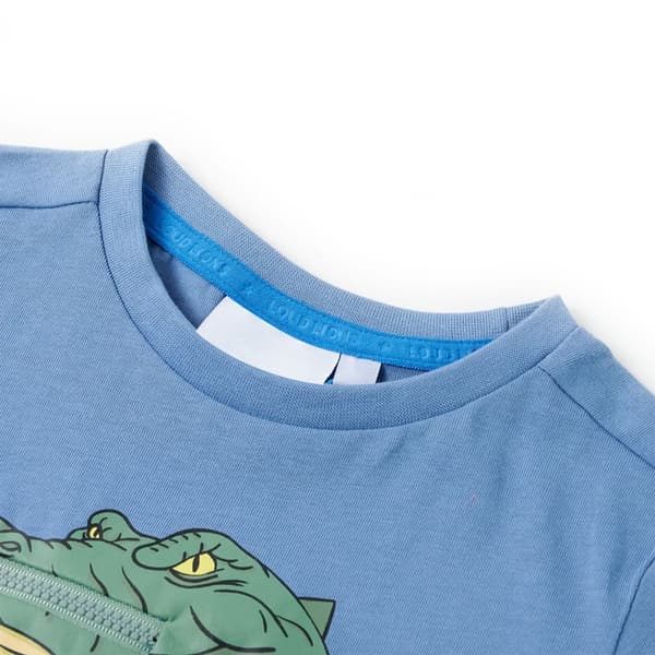 T-shirt för barn mellanblå 128