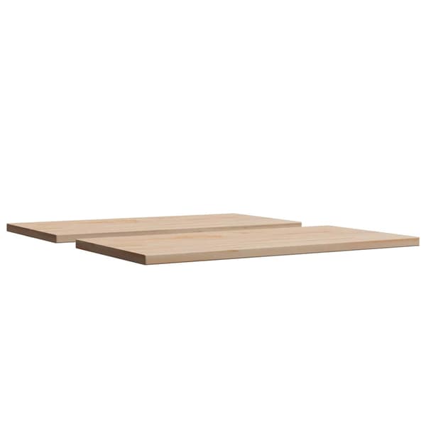 Bordsskivor 2 st 70x35x2,5 cm rektangulär massiv furu