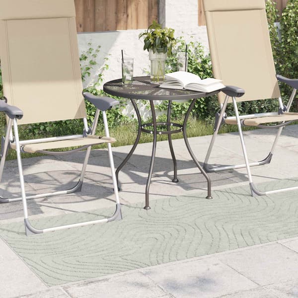 Områdesmattor Rektangulär PALMERAS Grön 80 x 150 cm Polyester