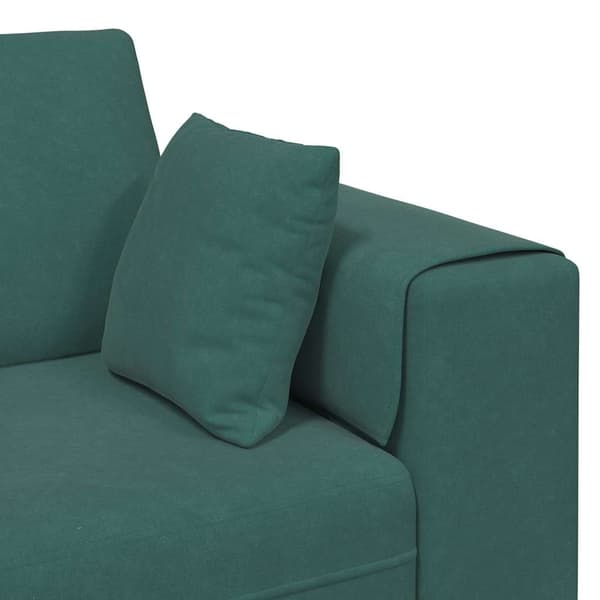 Soffa Mörkgrön 250 x 77 x 76 cm Sammet