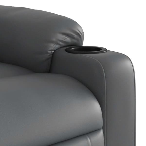 Reclinerfåtölj grå konstläder