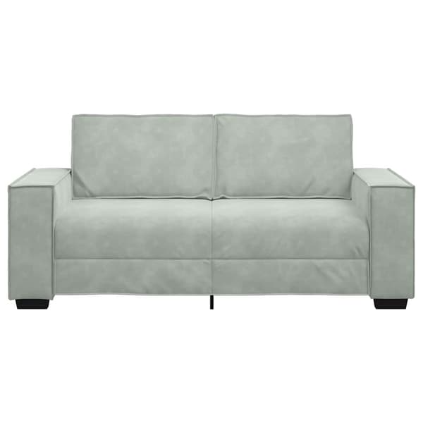 2-sitssoffa ljusgrå 180x78x84 cm sammet