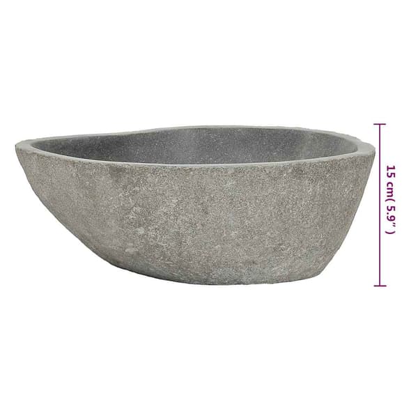 Handfat flodsten oval (37-46)x(29-36) cm