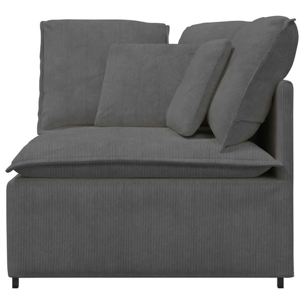 Modulär hörnmodul för soffa med dynor mörkgrå 100 cm