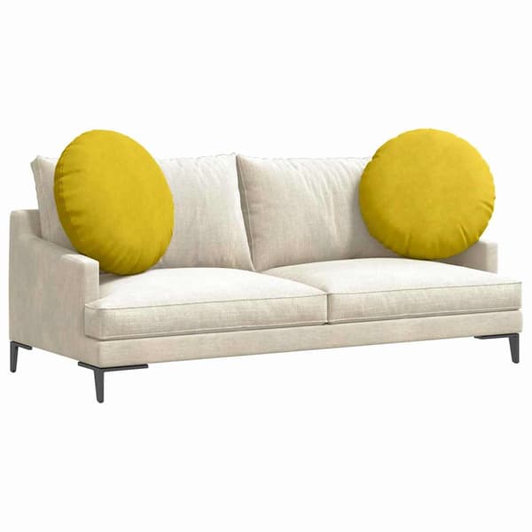 Sittkuddar 2 pcs Gul Ø60 x 21 cm Sammet