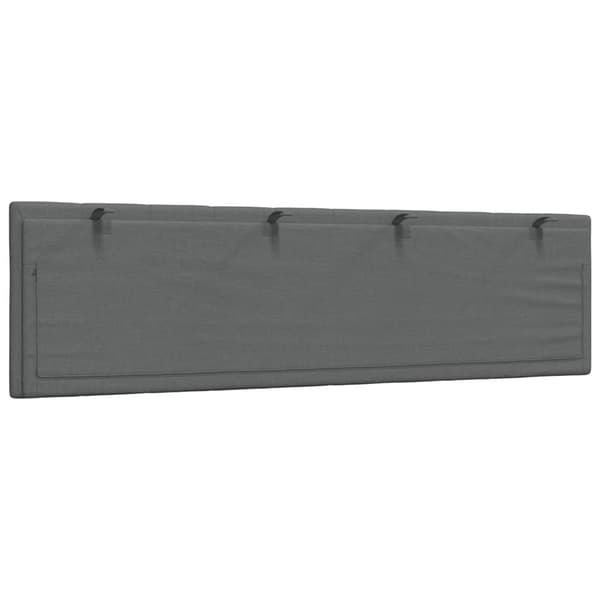 Headboard Cushion "Hanko" Dark Grey 180 cm Fabric