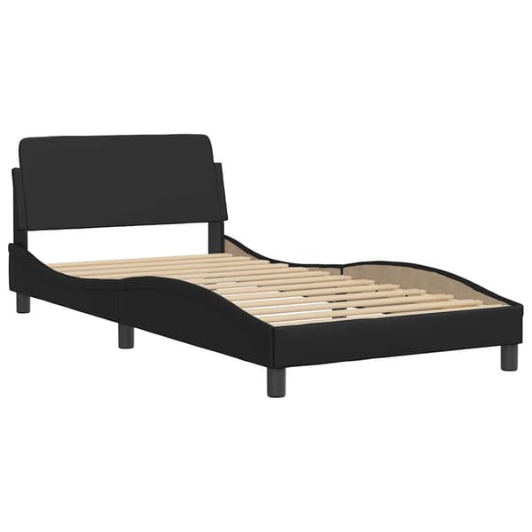 Bed Frame "Dover" Black 100x200 cm Faux Leather