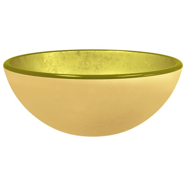 Handfat härdat glas 30x12 cm guld