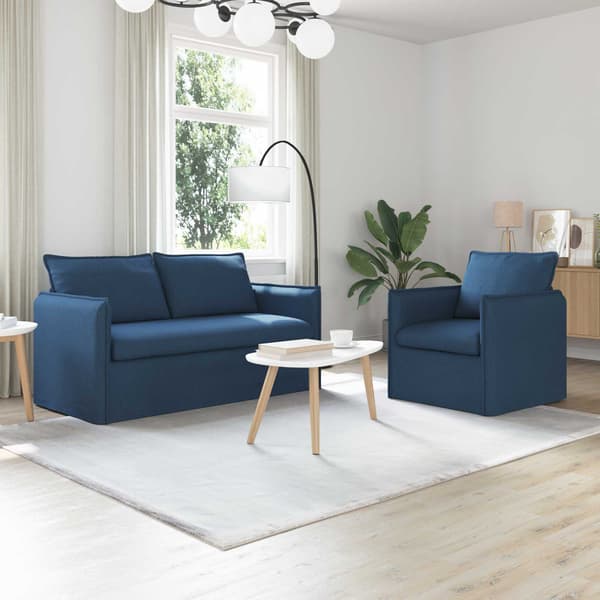 Soffset 2 pcs Blå 156 x 82 x 85 cm Tyg