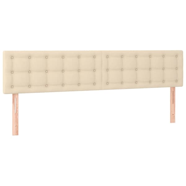 Ramsäng med madrass gräddvit 200x200 cm tyg