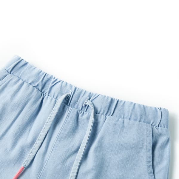 Barnshorts mjuk denimblå 140