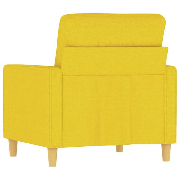 Fåtölj ljusgul 60 cm tyg