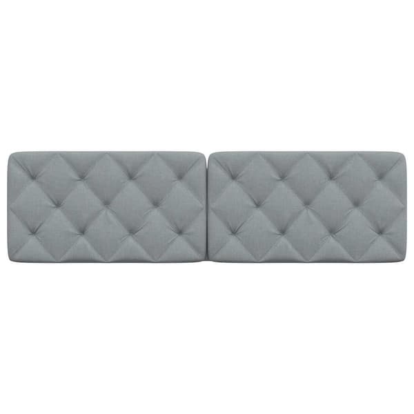 Headboard Cushion Light Grey 180 cm Fabric