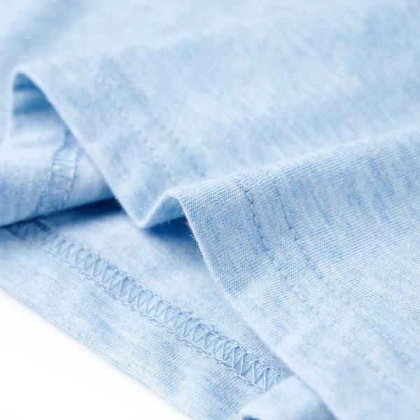 T-shirt för barn mjuk blå melerad 140