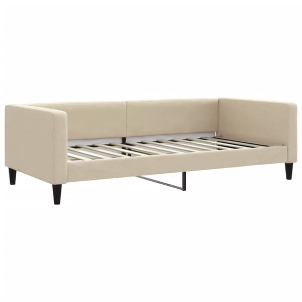 Dagbädd utdragbar gräddvit 100x200 cm tyg