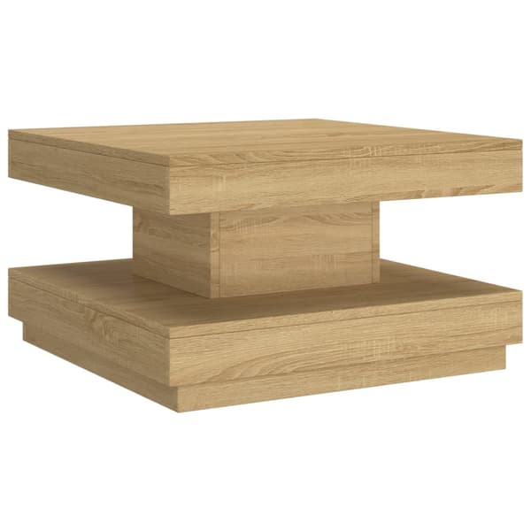 Soffbord ljusbrun 60x60x35 cm MDF