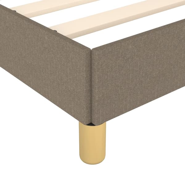 Boxspring-sängram taupe 160x200 cm tyg
