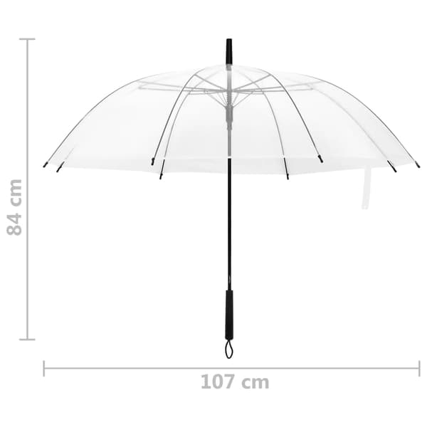 Paraply genomskinligt 107 cm