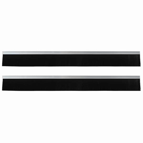 Självhäftande dörrborstlist 2 pcs Silver 100 cm