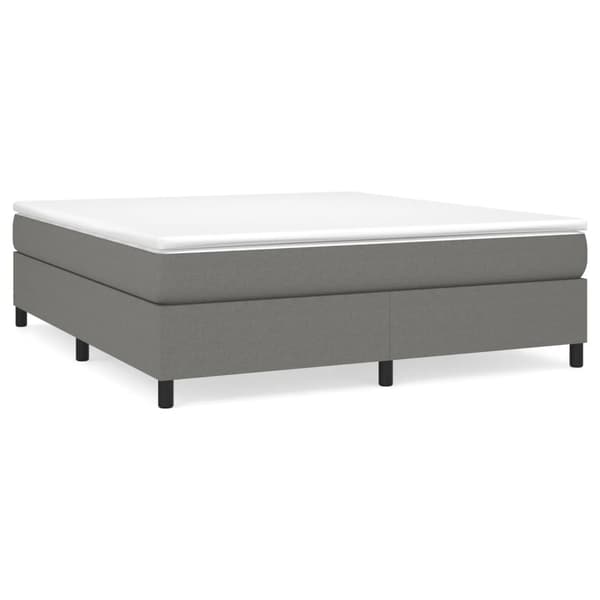 Boxspring-sängram mörkgrå 160x200 cm tyg
