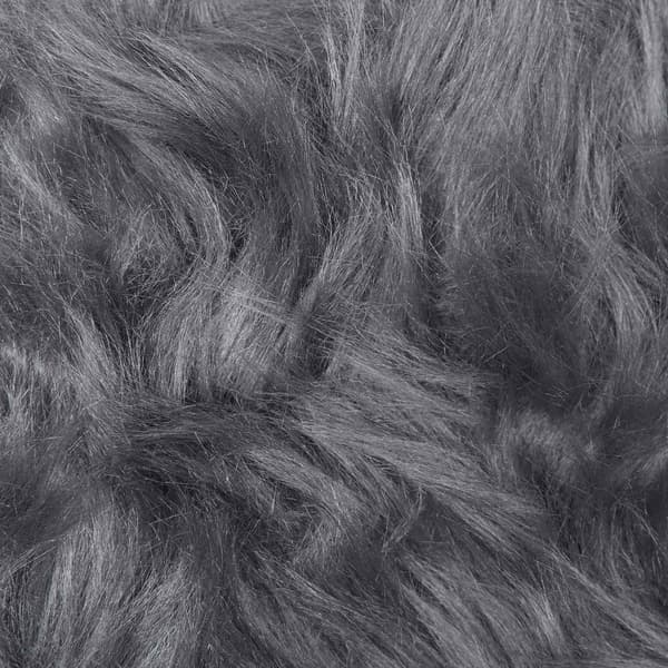 Fuskfäll matta TAFALLA Antracit Ø 120 cm Polyester
