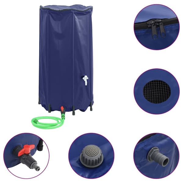 Vattentank med kran vikbar 250 L PVC