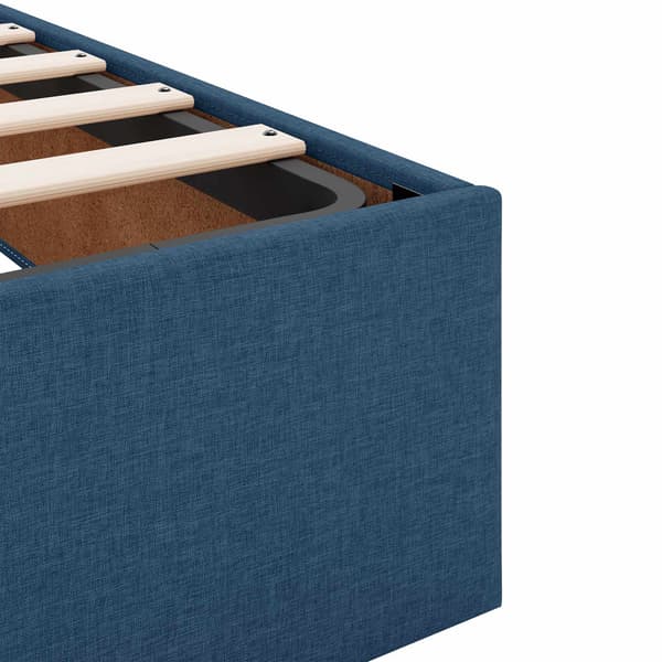 Sängram med madrass 2 pcs Blå tyg