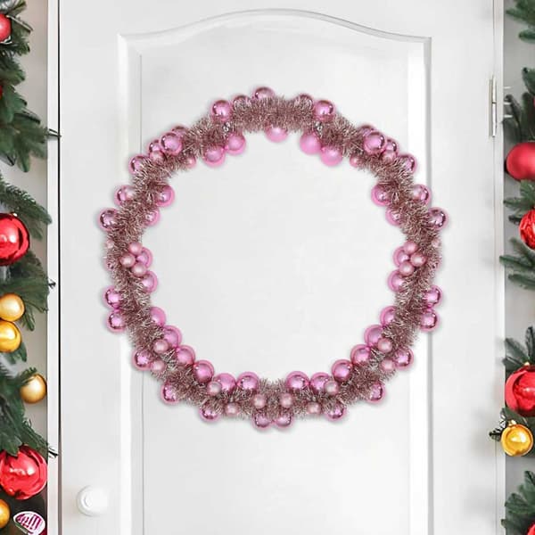 Julkulagirland Rosa 186 cm Polystyren