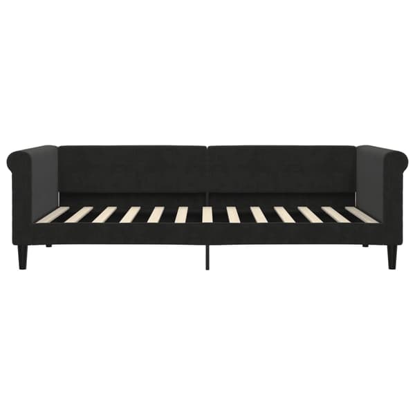 Dagbädd utdragbar svart 90x200 cm sammet