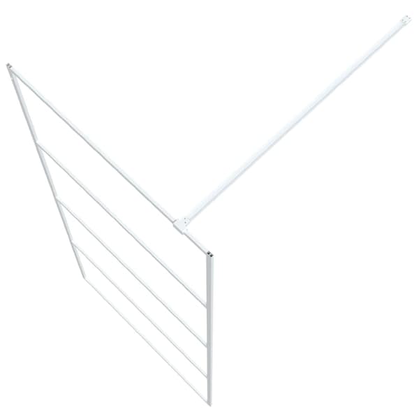 Duschvägg vit 90x195 cm klart ESG-glas