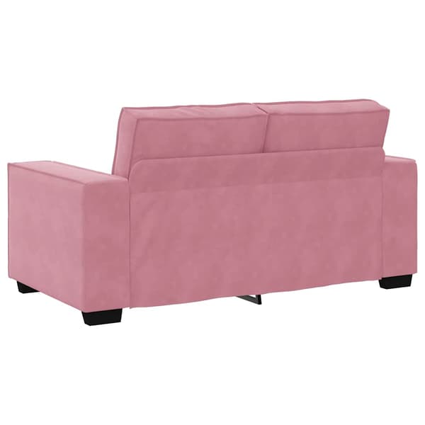 Soffa 2-sits rosa 160x78x84 cm sammet